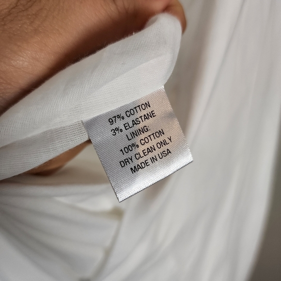 Pearl Lela Rose poplin bow white dress, size 8, nwot - Picture 8 of 9